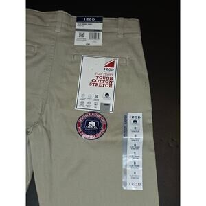 Izod Flat Front Pants Size 8 Husky NWT